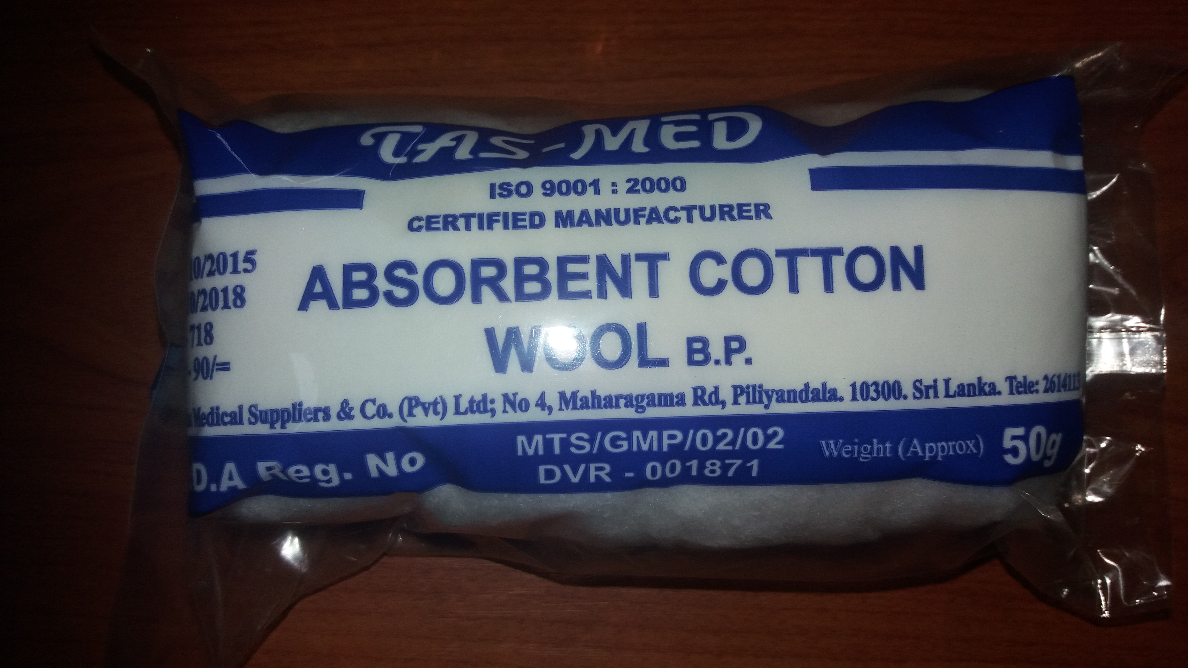 All - Tas Med Absorbent Cotton Wool Rolle 100g 