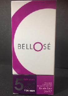 HAIR COLOR SHAMPOO AND BLACK HENNA - BELLOSE 5 MIN MEN COLOR 1.0 JET BLACK  20ML
