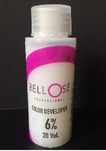 HAIR COLOR SHAMPOO AND BLACK HENNA - BELLOSE DEVELOPER 6% 2D VOL 30ML.