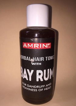 HAIR OIL AND HAIR CREAM TONIC CASTER OIL  - HAIR TONIC WITH BAY RUM 100ML AMRIN 