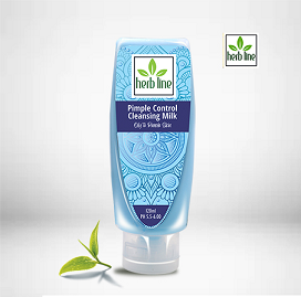 CLEANSER , TONER, PACK  & SCRUB Mask  - HERBLINE Cleansing Milk Pimple Control 120ml 