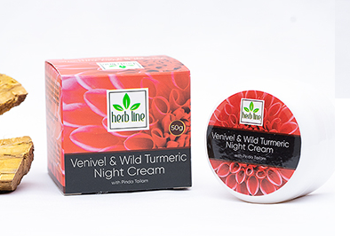 WHITENING CREAM and FACE CREAM ,NIGHT CREAM - HERBLINE Night Cream Venivel And Wild Turmeric 50g