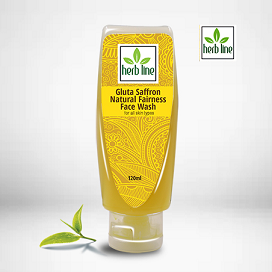 FACE WASH / FACIAL WASH - HERBLINE Face Wash Saffron Ntural Fairness 130ml