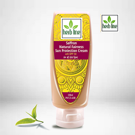 WHITENING CREAM and FACE CREAM ,NIGHT CREAM - HERBLINE Sun Protection Cream Saffron Natural SPF 30 120ml