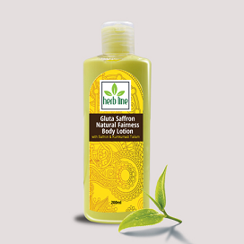 BODY LOTION - HERBLINE Body Lotion Saffron Natural Fairness  200 Ml 
