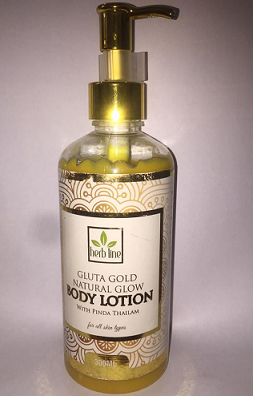 BODY LOTION - HERBLINE Body Lotion Gluta Gold Natural Glow 300ml 