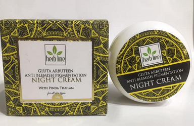 WHITENING CREAM and FACE CREAM ,NIGHT CREAM - HERBLINE Night Cream Gluta Arbuteen Anti Pigmentation