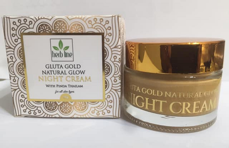 WHITENING CREAM and FACE CREAM ,NIGHT CREAM - HERBLINE Night Cream Gold Natural Glow 