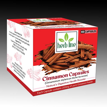 FOOD SUPPLIEMENT   - HERBLINE Capsules Cinnamon 60 cap