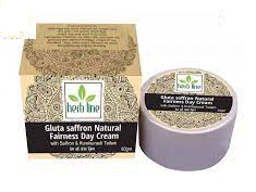 HERBAL FACE CREAM  - HERBLINE Day Cream Gluta Saffron Natural Fairness 50G