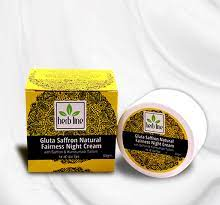 HERBAL FACE CREAM  - HERBLINE Night Cream Gluta Saffron Natural Fairness 50G