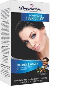 HAIR OIL AND HAIR CREAM TONIC CASTER OIL  - DREAMRON HAIR COLOR PERMANENT  2.0 KERATIN BLACK  60ML