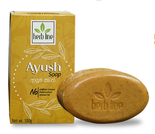 BODY CARE SOAP DETERGENT AND BABY SOAP - HERBLINE Soap Ayush 100G