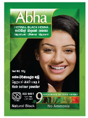 HAIR COLOR SHAMPOO AND BLACK HENNA - ABHA BLACK HENNA POWDER 21G