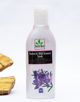 FACE WASH / FACIAL WASH - HERBLINE Scrub Venivel Turmeric 100ml