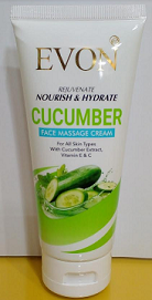 FACE CREAM DAY CREAM NIGHT CREAM  - EVON FACE MASSAGE CREAM CUCUMBER 100ML