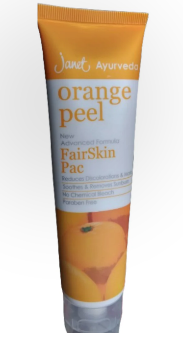CLEANSER , TONER, PACK  & SCRUB Mask  - JANET PACK ORANGE PEEL 100ML