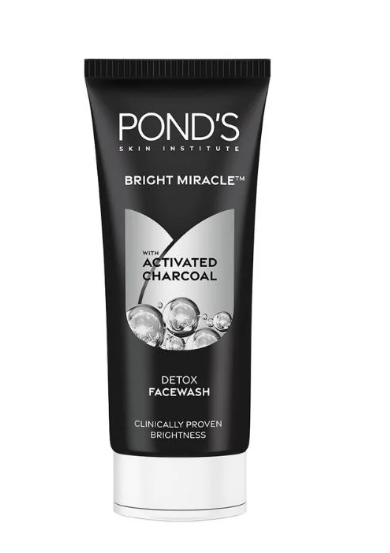 FACE WASH / FACIAL WASH - PONDS FACE WASH BRIGHT ACTIVATED CHARCOAL 100ML